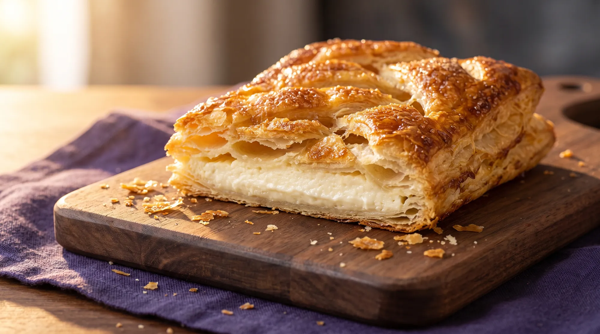 Quesito de hojaldre con queso crema
